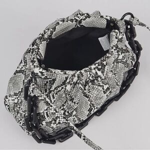 ShopEvelynne Monochrome Snake Print Shoulder Bag